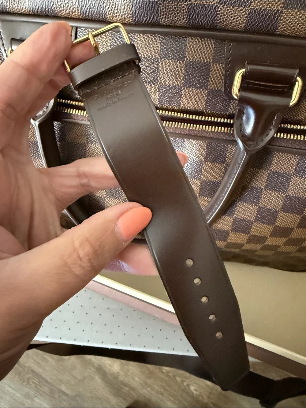 Louis Vuitton Brown Damier Canvas Laptop Bag